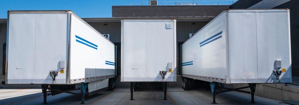 Lorries in loading bay